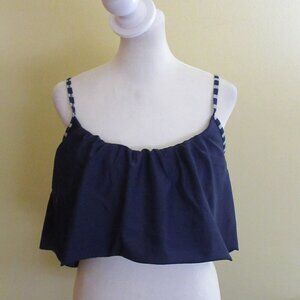 Women's Blue White Bikini Top Size 2XL